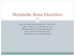 Metabolic Bone Disorders