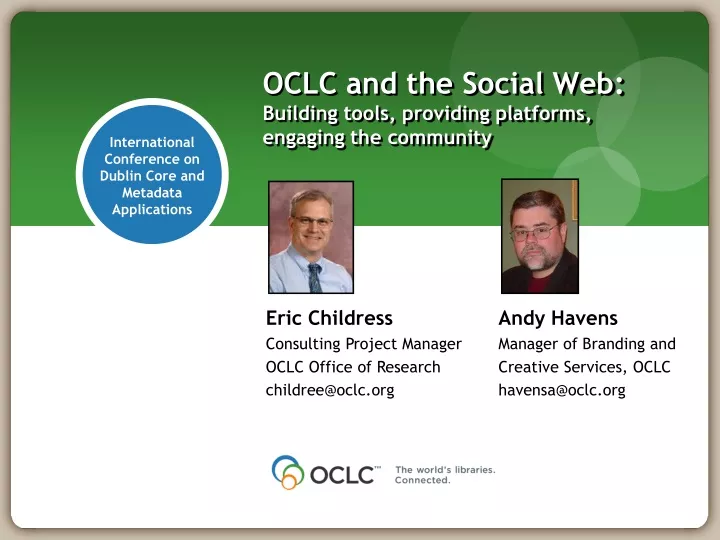oclc and the social web building tools providing platforms engaging the community