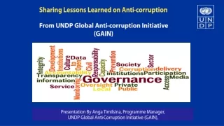 Sharing Lessons Learned on Anti-corruption From UNDP Global Anti-corruption Initiative (GAIN)