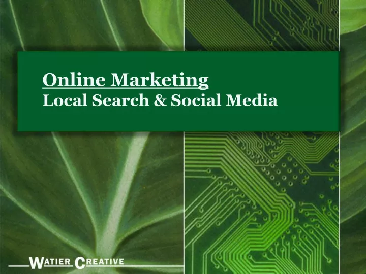online marketing local search social media