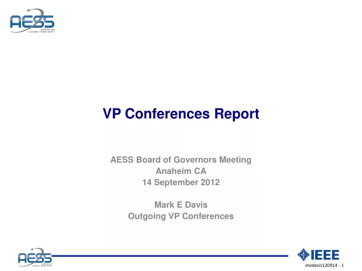 vp conferences report