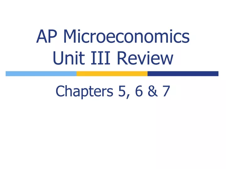 ap microeconomics unit iii review