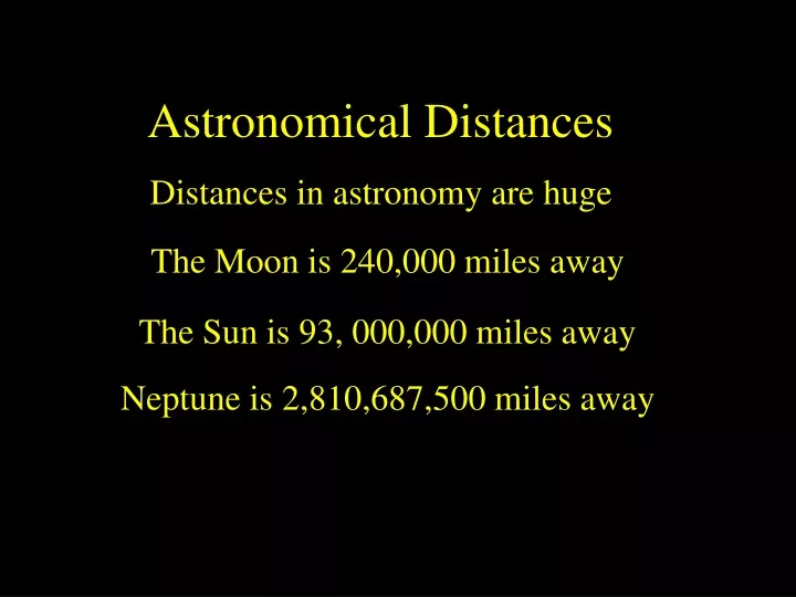 astronomical distances