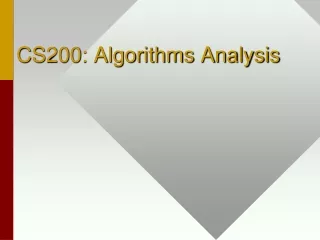 CS200: Algorithms Analysis