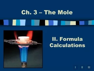 II. Formula Calculations