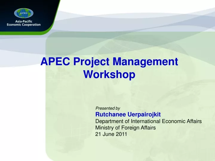 apec project manageme n t workshop