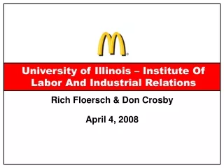 University of Illinois – Institute Of Labor And Industrial Relations