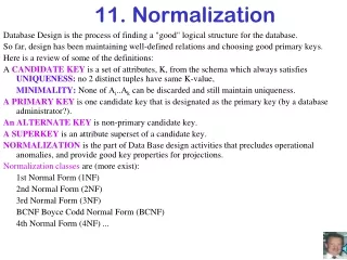 11. Normalization