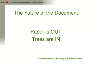 The Future of the Document