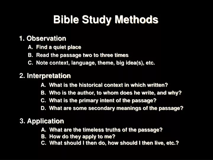 bible study methods