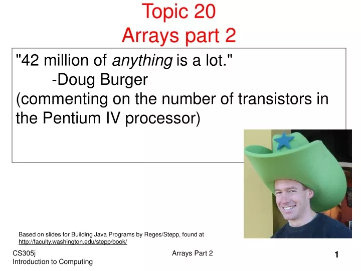 topic 20 arrays part 2