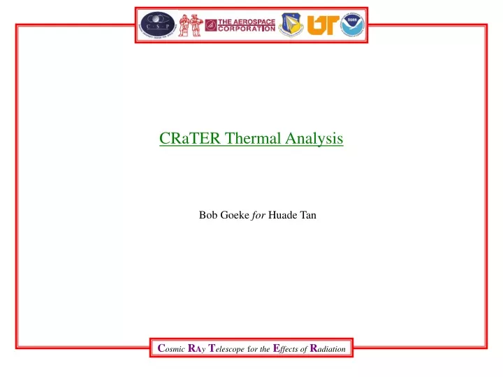 crater thermal analysis