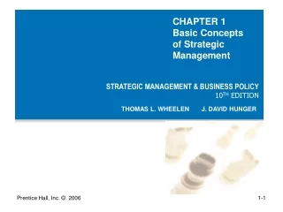 STRATEGIC MANAGEMENT &amp; BUSINESS POLICY 10 TH  EDITION