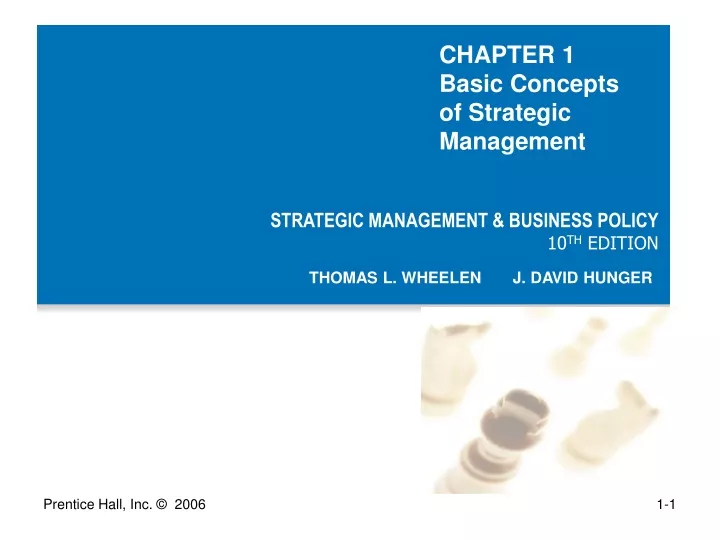 chapter 1 basic concepts of strategic management