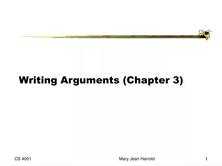 writing arguments chapter 3