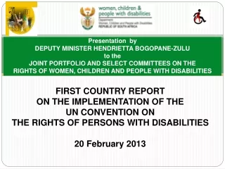 FIRST COUNTRY REPORT  ON THE IMPLEMENTATION OF THE  UN CONVENTION ON