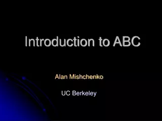 Introduction to ABC