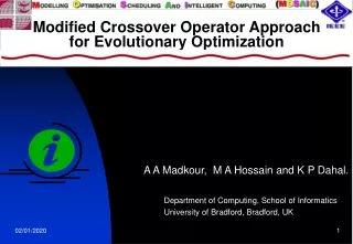 Modified Crossover Operator Approach  for Evolutionary Optimization