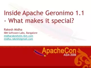 Inside Apache Geronimo 1.1 - What makes it special?