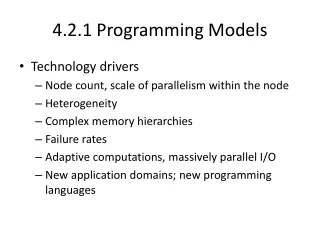 4.2.1 Programming Models