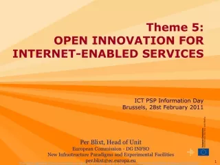 Theme 5:  OPEN INNOVATION FOR INTERNET-ENABLED SERVICES
