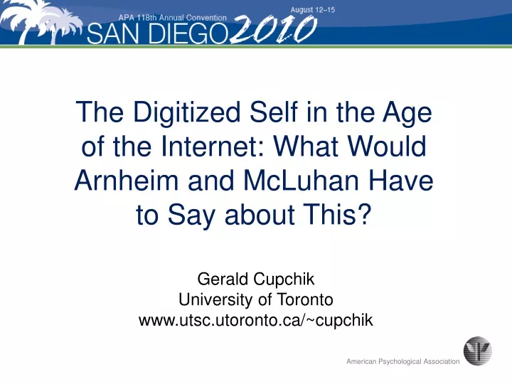 the digitized self in the age of the internet