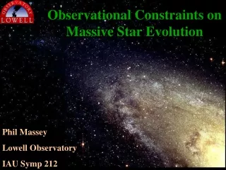 Observational Constraints on  Massive Star Evolution