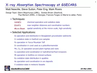 X-ray Absorption Spectroscopy at GSECARS