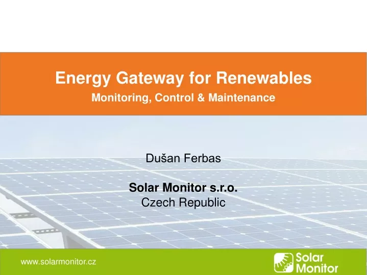 du an ferbas solar monitor s r o czech republic