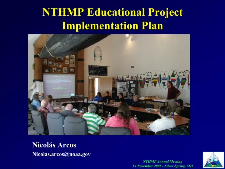 nthmp educational project implementation plan