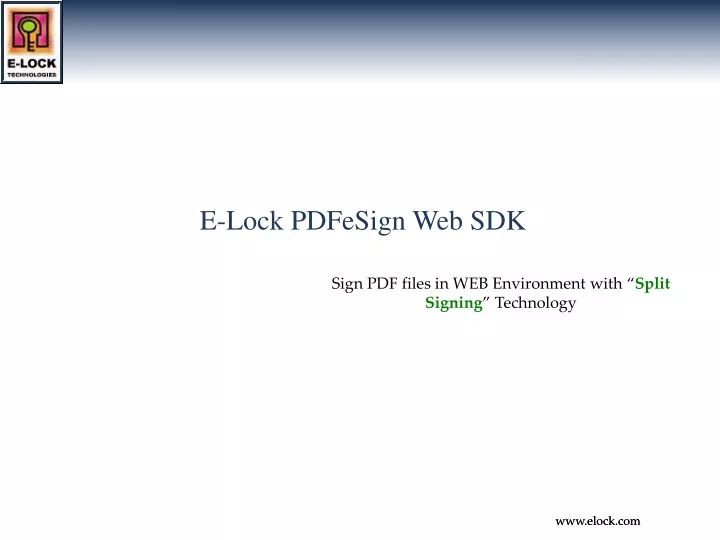 e lock pdfesign web sdk