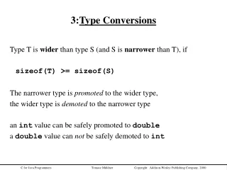 3: Type Conversions