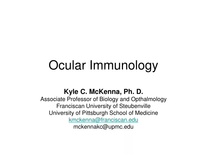 ocular immunology