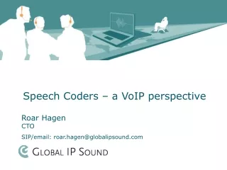 Speech Coders – a VoIP perspective