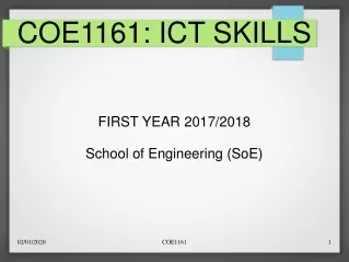COE1161: ICT SKILLS