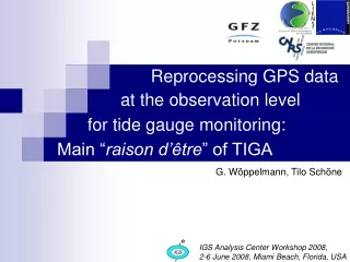 Reprocessing GPS data