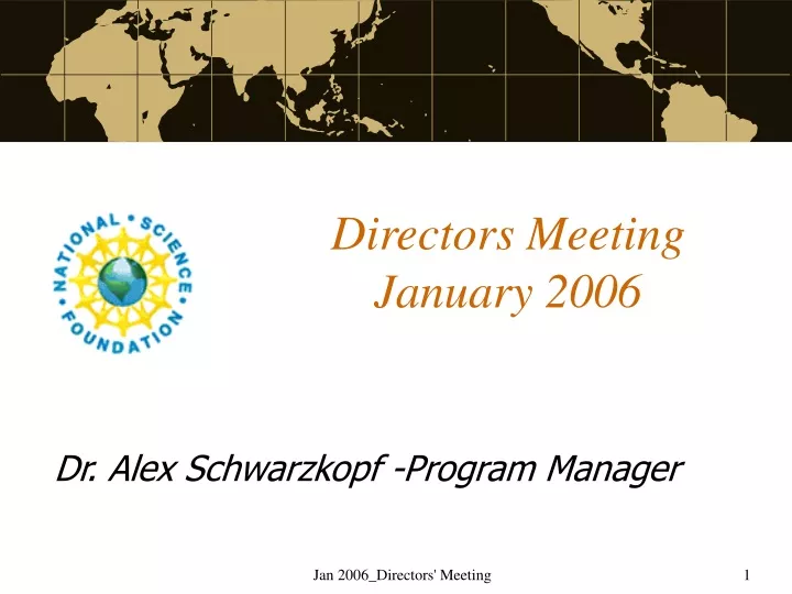 directors meeting january 2006