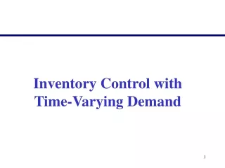 Inventory Control with Time-Varying Demand