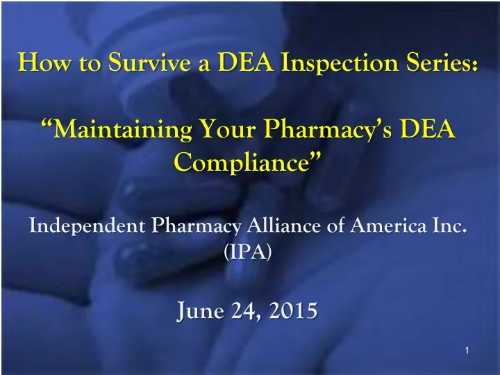 how to survive a dea inspection series