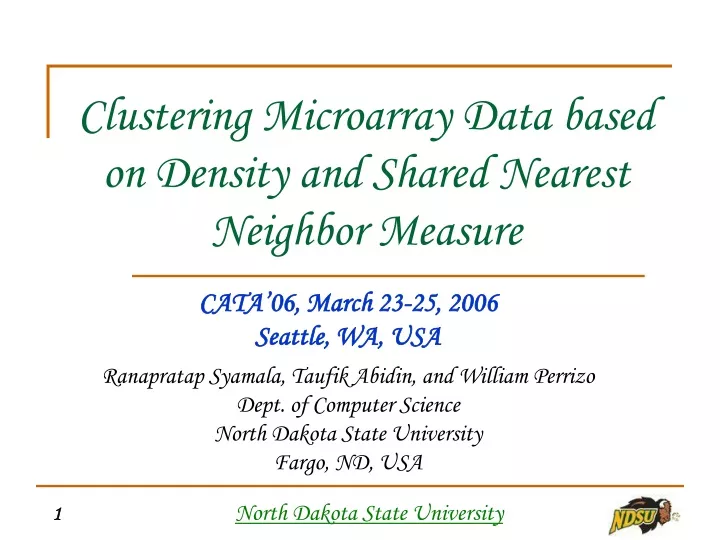 clustering microarray data based on density and shared nearest neighbor measure