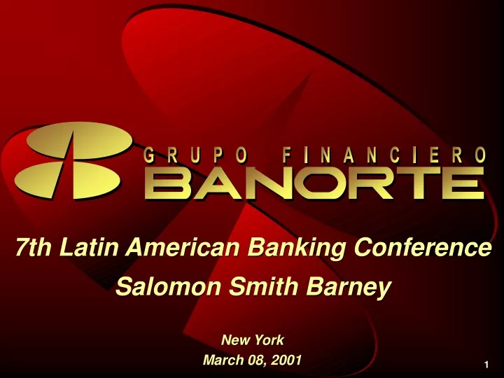7th latin american banking conference salomon