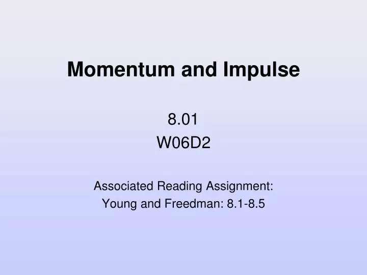 momentum and impulse