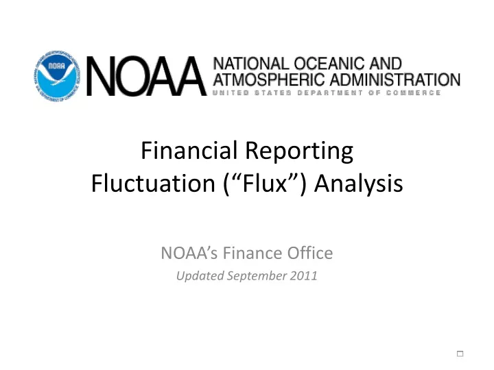 financial reporting fluctuation flux analysis