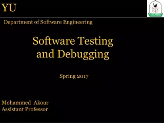 Software Testing and Debugging