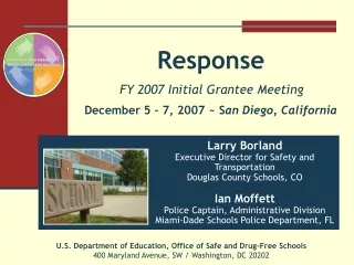 Response FY 2007 Initial Grantee Meeting December 5 – 7, 2007 ~ S an Diego, California