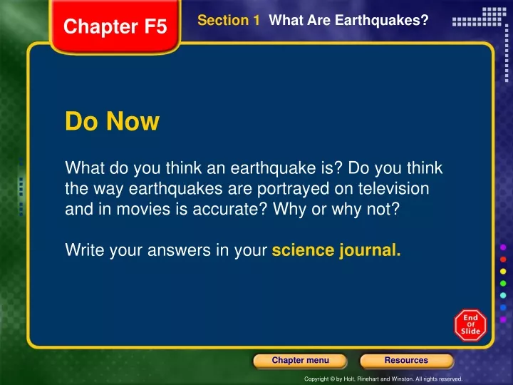 section 1 what are earthquakes