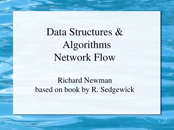 data structures algorithms network flow