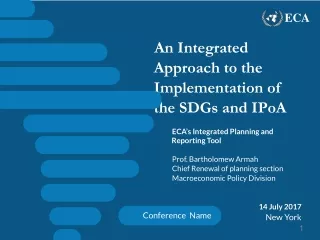 An Integrated Approach to the Implementation of the SDGs and IPoA