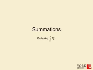Summations