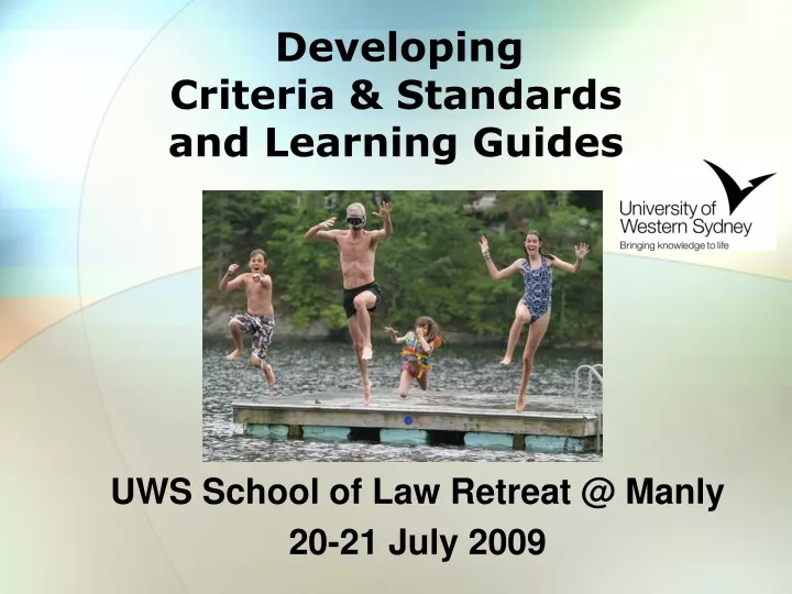developing criteria standards and learning guides